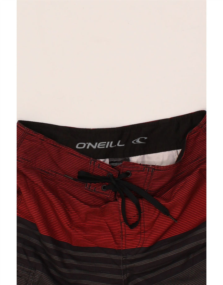 O'NEILL Mens Swimming Shorts Small  Black Striped Polyester Vintage O'Neill and Second-Hand O'Neill from Messina Hembry 