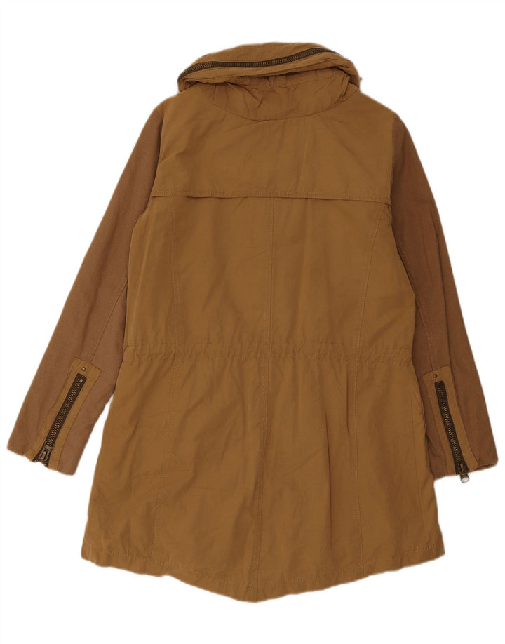 Jachetă parka pentru femei Zara UK 10 mic maro bumbac