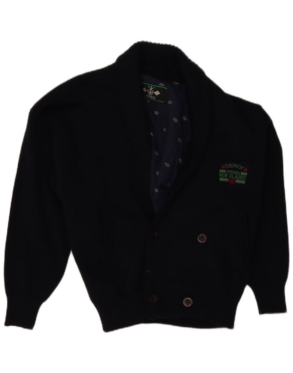 Pulover cardigan pentru bărbați VINTAGE IT 50 Mediu Lână bleumarin