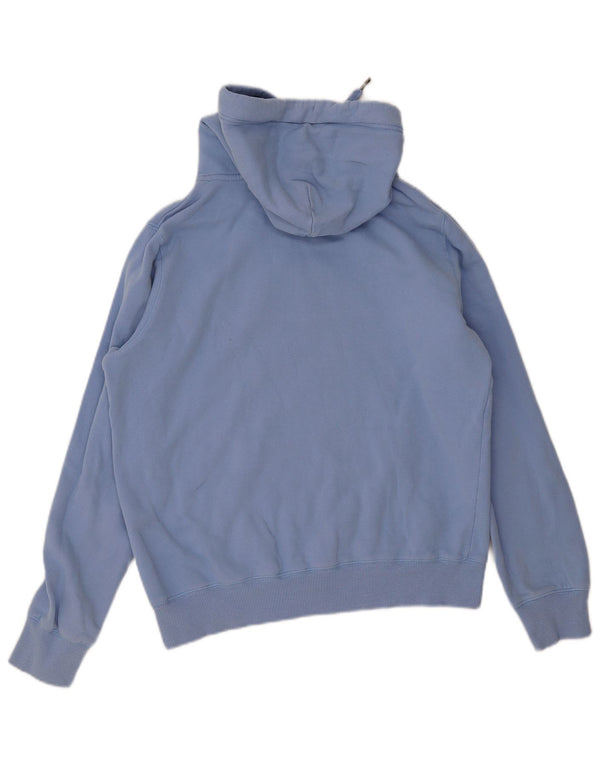 Jack Wills Pulover cu glugă cu grafic pentru femei UK 12 Bumbac albastru mediu