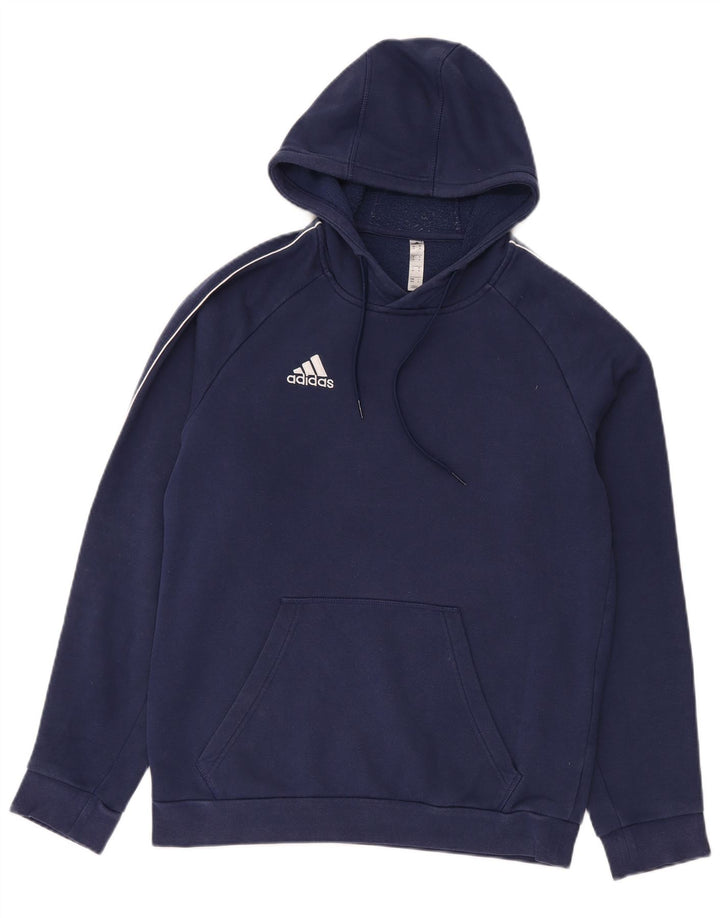Pulover Adidas pentru bărbați, bumbac, albastru bleumarin mediu