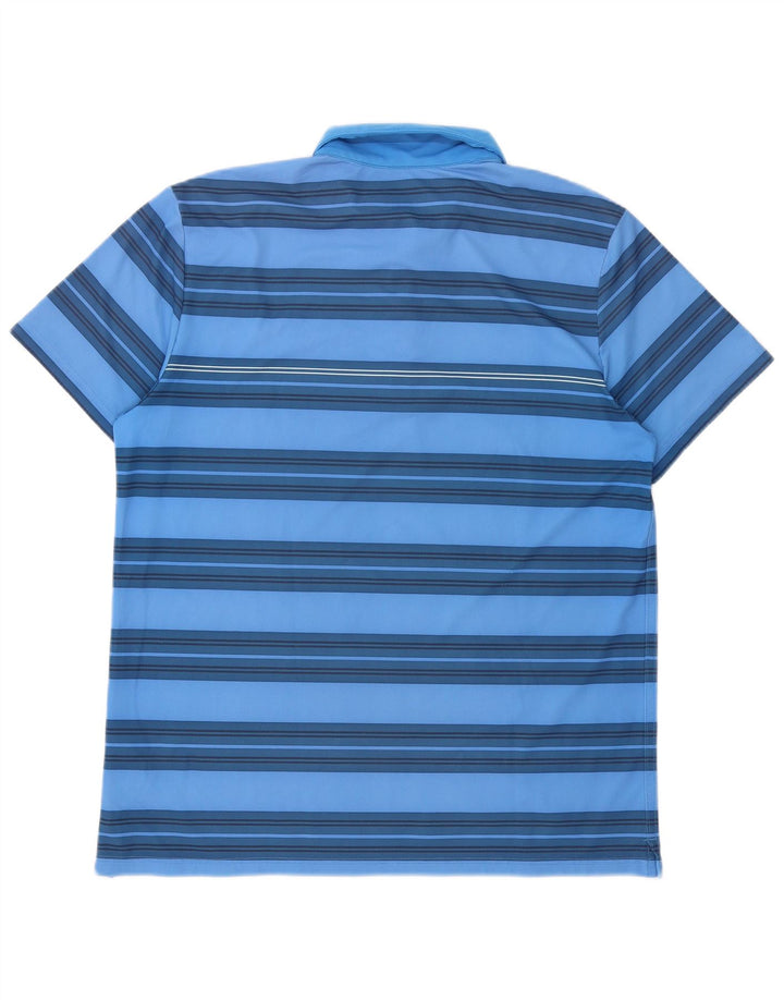 Tricou polo Nike pentru bărbați Dri Fit Poliester cu dungi mari albastre