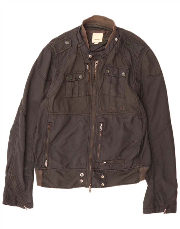 Jachetă bomber militară pentru bărbați Diesel UK 44 2XL Nylon negru