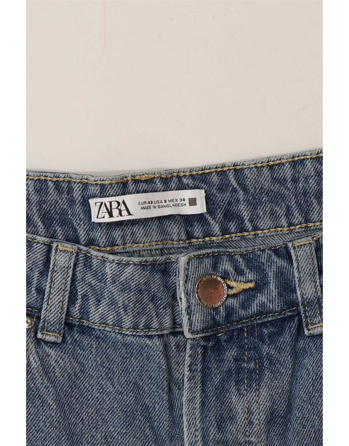 Pantaloni scurți din denim pentru femei cu talie înaltă Zara EU 40 Medium W30 Albastru
