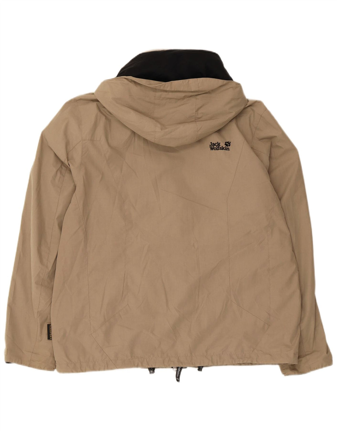 Jack Wolfskin Jachetă de ploaie cu glugă pentru bărbați UK 36/38 Poliester mediu bej