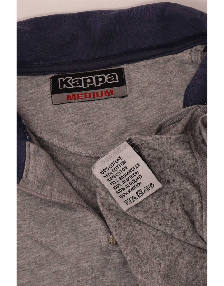 Pulover de hanorac grafic Kappa pentru femei UK 14 Medium Gri Colorblock