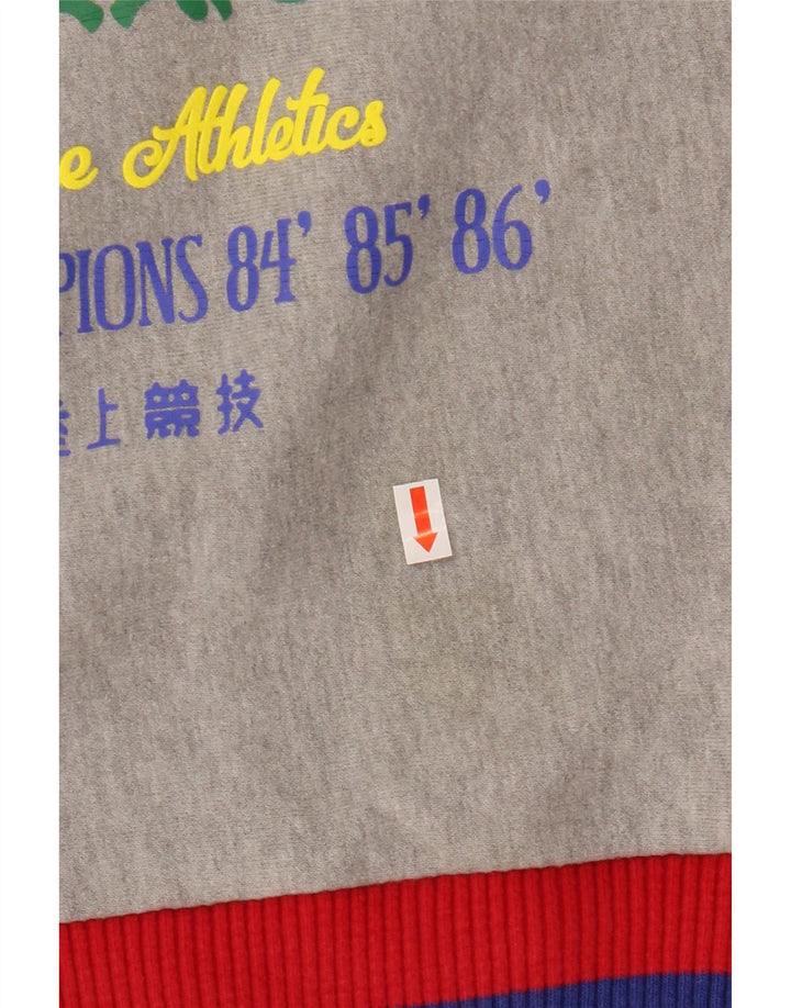 SUPERDRY Pulover cu grafic pentru femei UK 8 Small Gri Colorblock