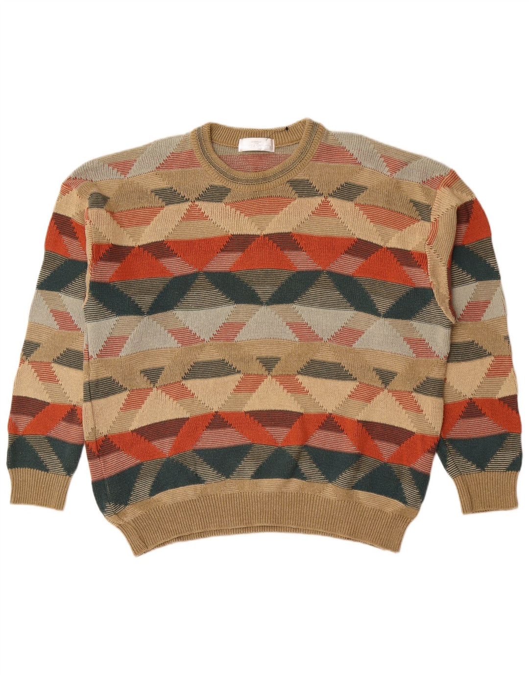 Pulover pentru bărbați Marks & Spencer, cu gât crew, XL, geometric, multicolor