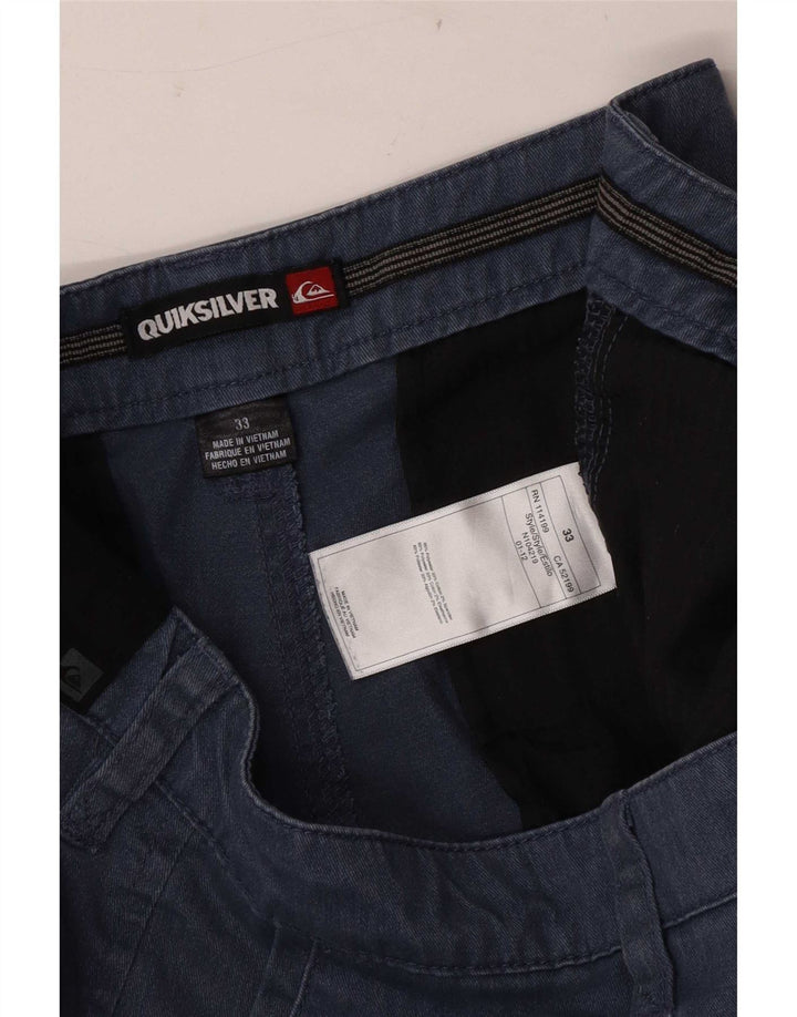 Pantaloni scurți chino pentru bărbați Quiksilver W33, bumbac albastru mediu