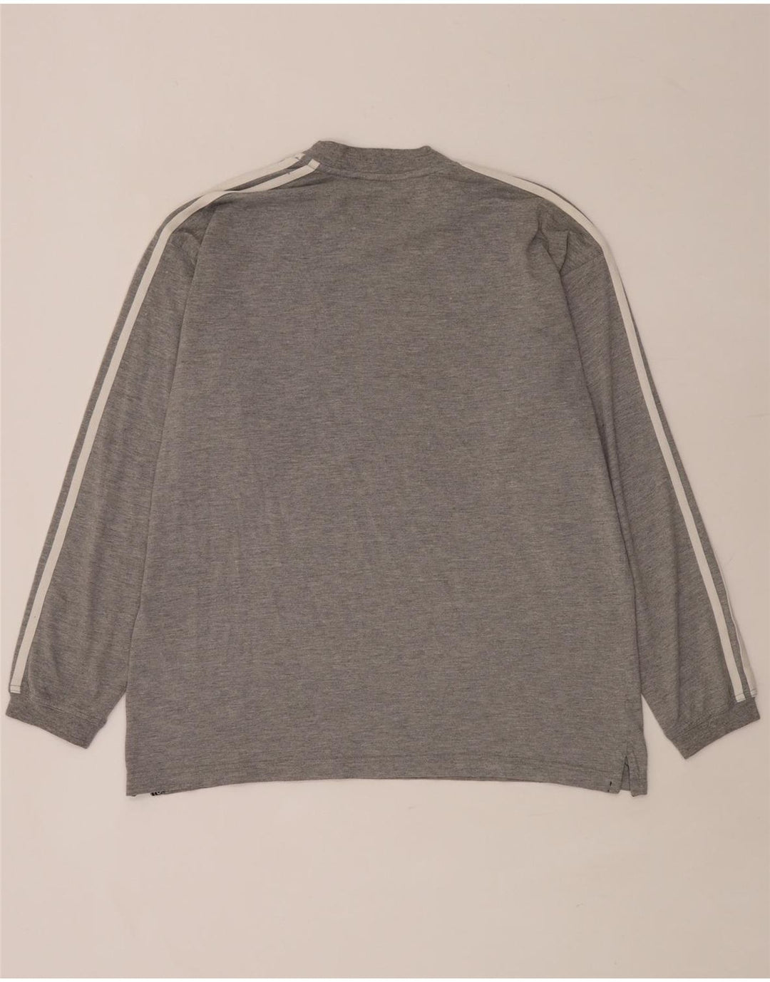 Top cu mânecă lungă pentru bărbați Adidas UK 38/40, bumbac cu pete gri mediu