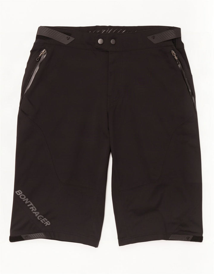 Pantaloni scurți cargo pentru drumeții grafice pentru bărbați W32 poliester mediu negru