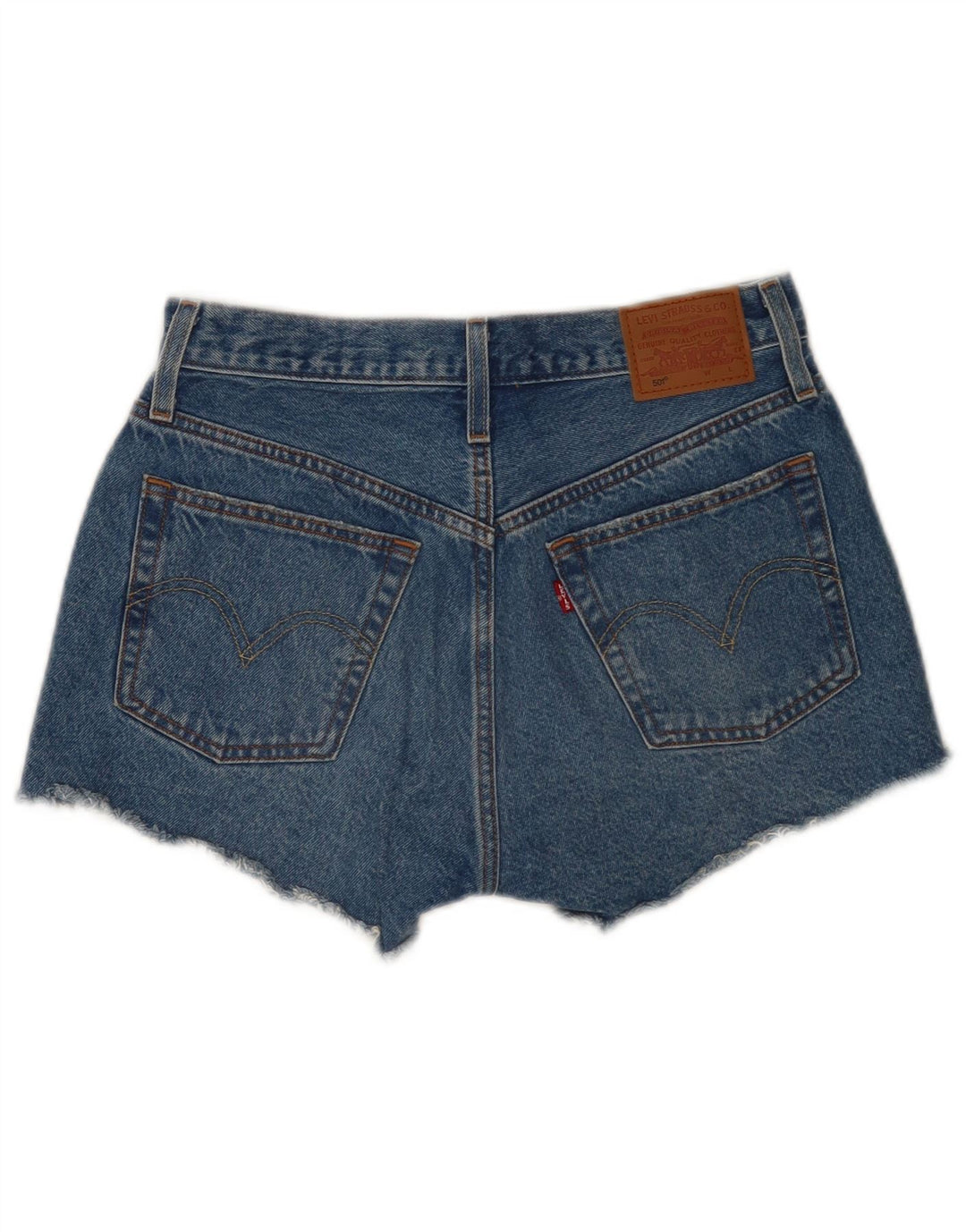 Pantaloni scurți Levi's pentru femei 501 distressed denim W27 Small Blue Bumbac