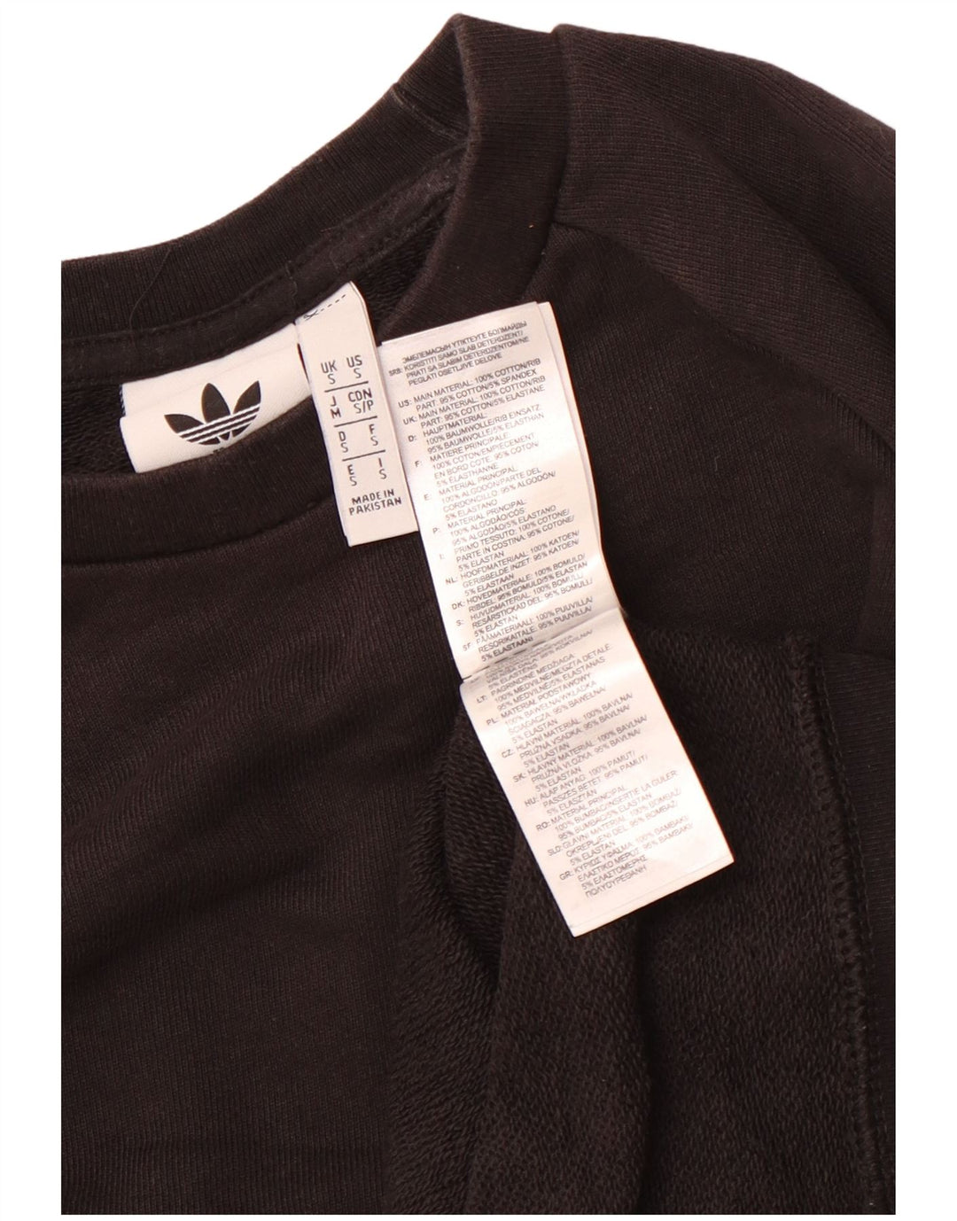 Hanorac pentru femei Adidas Jumper mic, negru, bumbac
