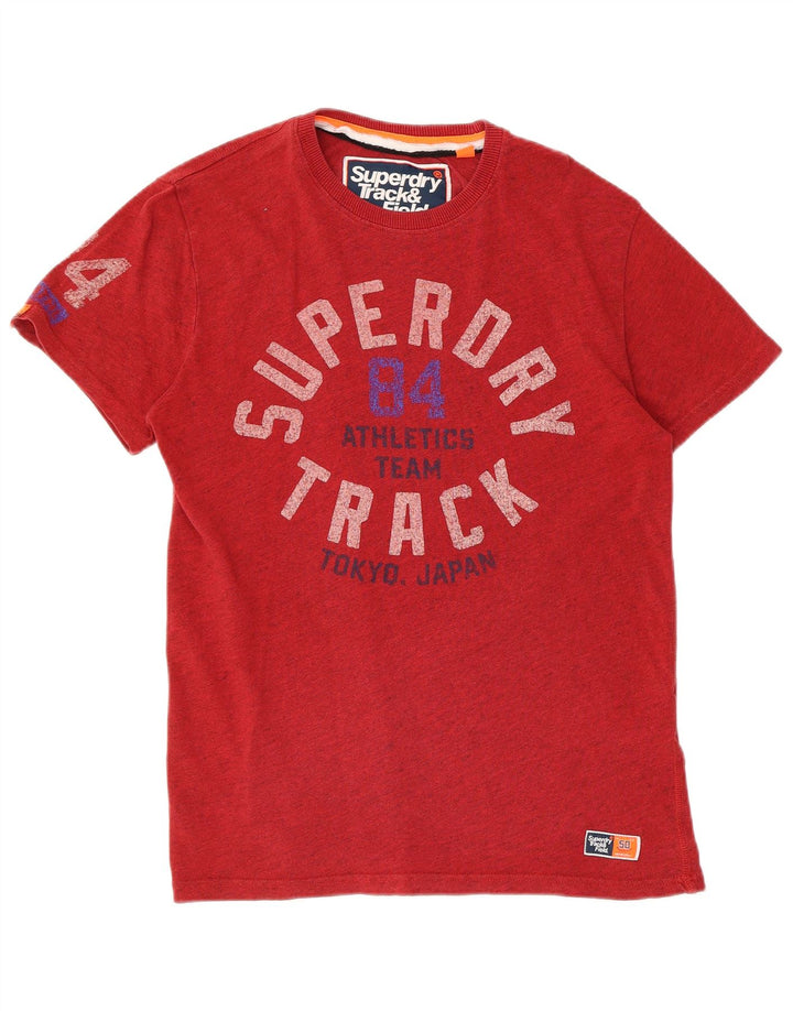 Tricou grafic pentru bărbați Superdry Top din bumbac roșu mediu