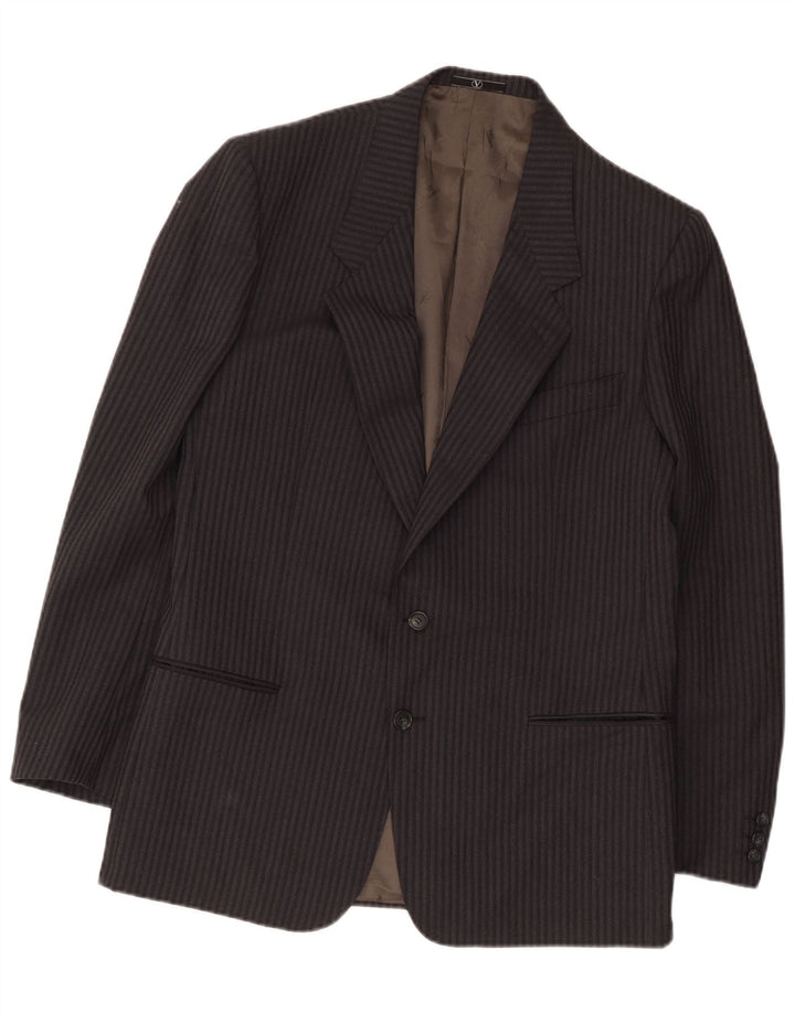 Jachetă Valentino pentru bărbați, cu 2 nasturi, cu paragate, IT 52 XL, gri cu dungi