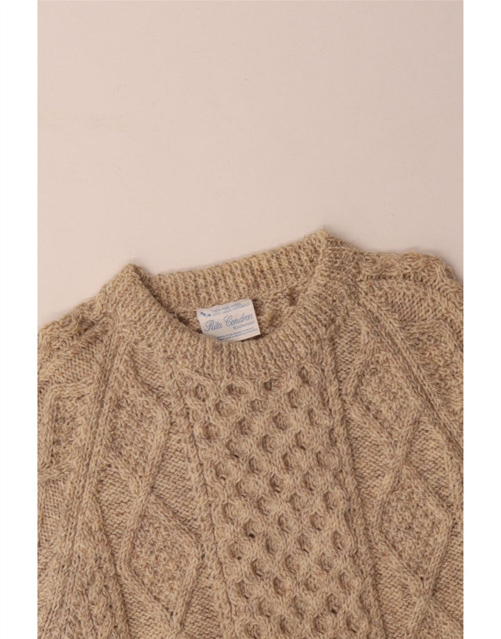 Pulover pentru bărbați RITA CONDRON Pulover cu gât crew din Lână Mediu Bej