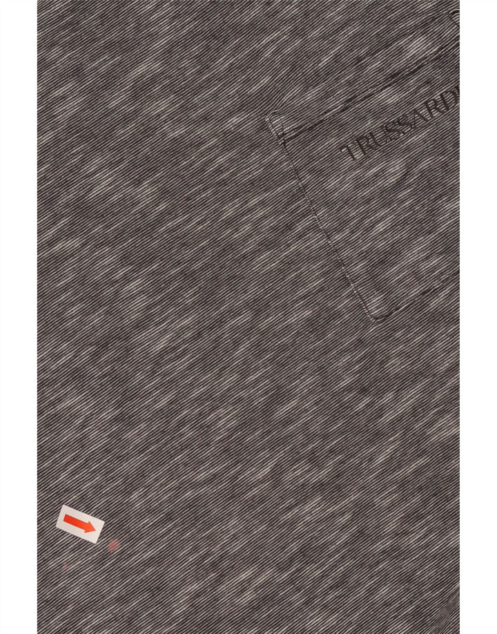 TRUSSARDI Tricou bărbătesc mic, gri, bumbac cu pete
