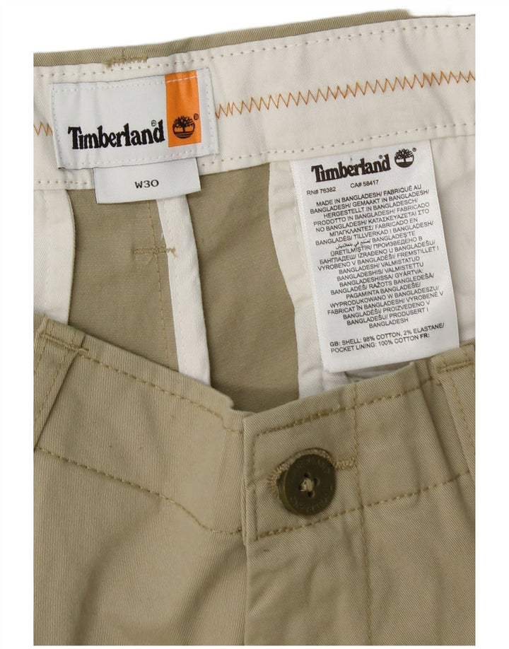 Pantaloni scurți chino pentru bărbați Timberland W30, bumbac verde mediu