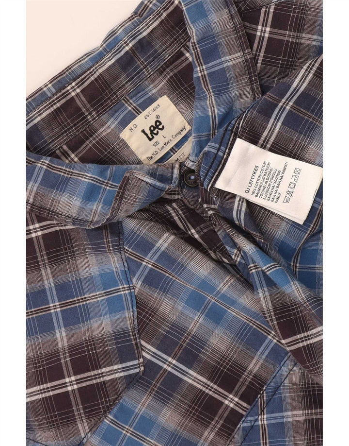 Cămașă Lee pentru bărbați, slim fit, mare, albastru, din bumbac