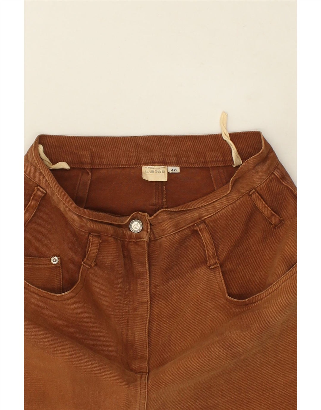 Fusta de blugi pentru femei VINTAGE EU 40 Medium W28 Bumbac maro