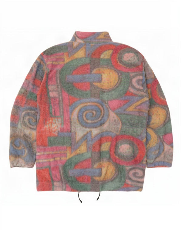 F.LLI Campagnolo Femei Fleece Jacket UK 18 XL Multicolor Geometric
