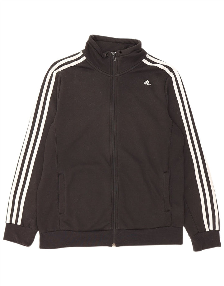 Jachetă de top pentru trening Climalite Adidas pentru femei Marea Britanie 16/18 Poliester negru mare