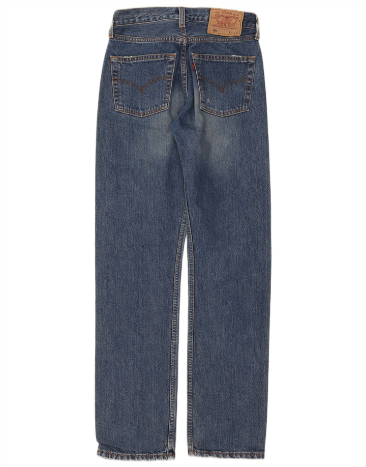 Blugi drepți distressed 501 Levi's pentru bărbați L27 L32 Bumbac albastru