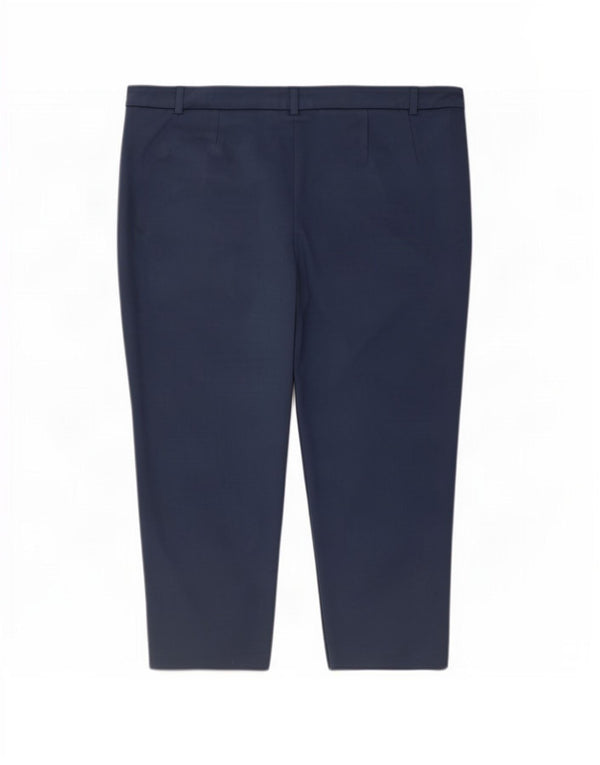 Pantaloni Capri pentru femei Marks & Spencer UK 22 3XL W44 L20 albastru viscoză