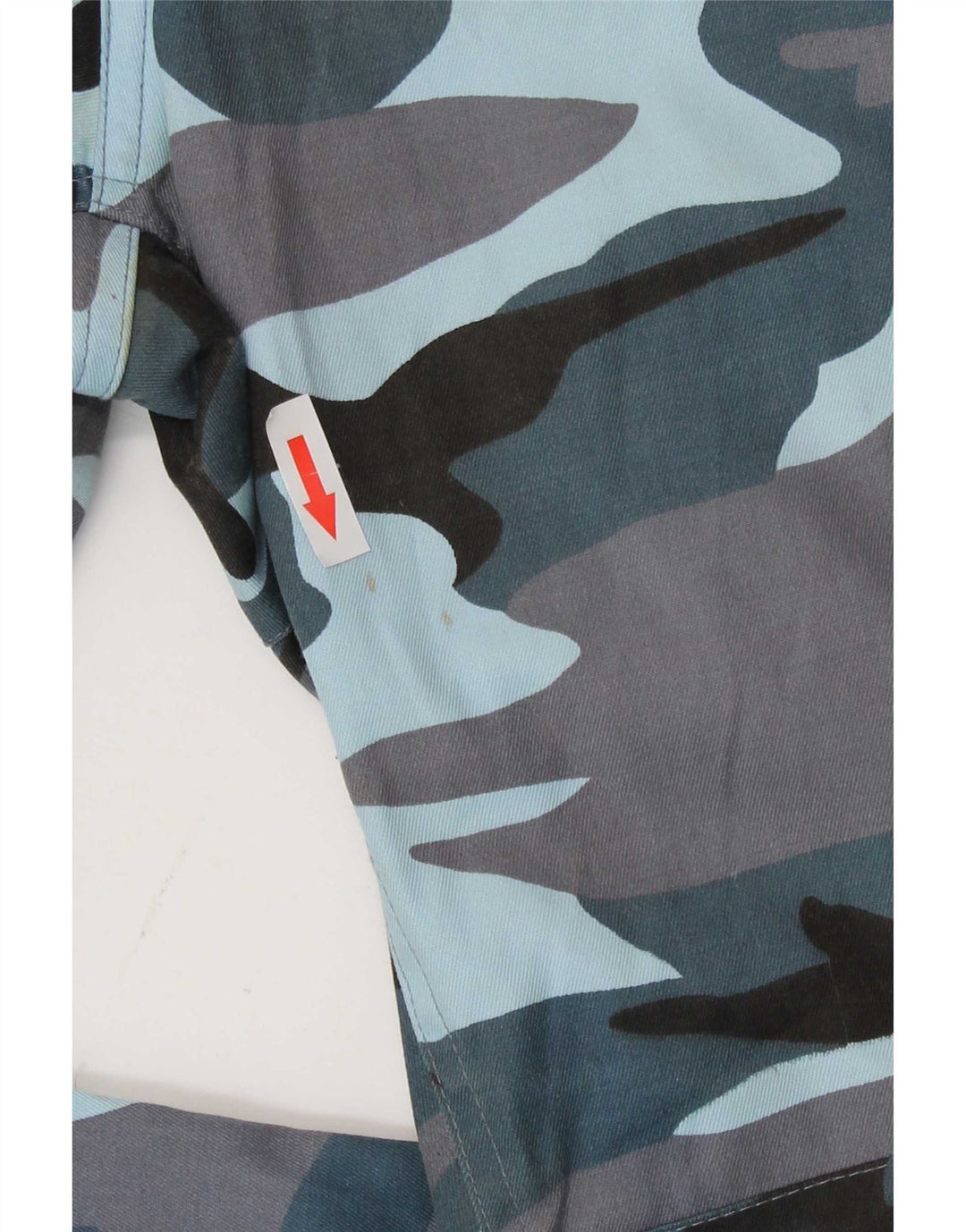 Pantaloni cargo vintage pentru bărbați, cu tăiere obișnuită, L30 L32, poliester de camuflaj albastru