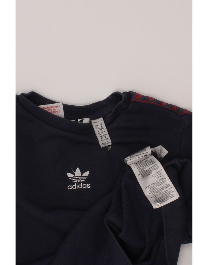 Adidas Băieți Pulover Grafic Pulover 2-3 Ani Bleumarin Bumbac