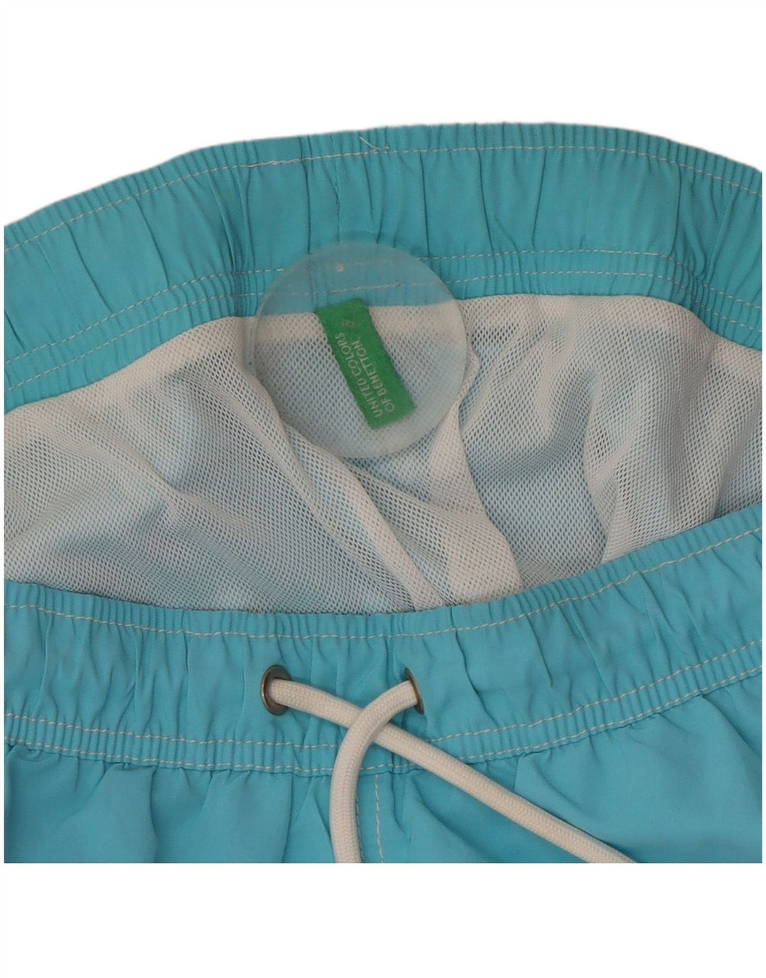 Pantaloni scurți de înot grafic Benetton pentru bărbați, mari, albastru, bloc de culoare