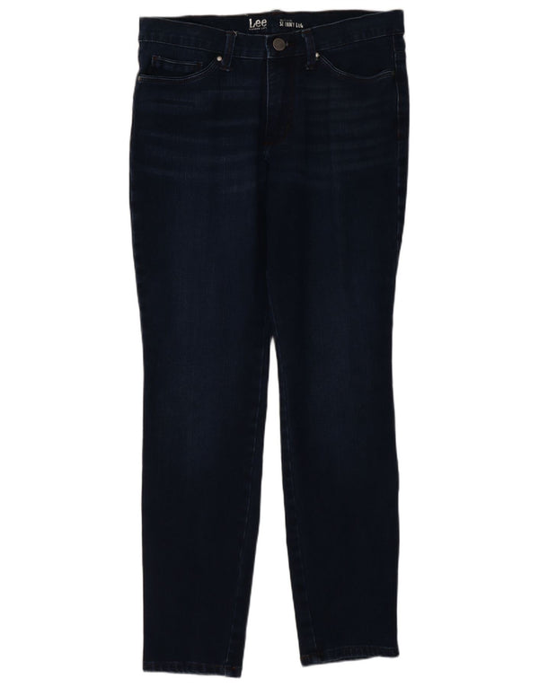 Blugi skinny cu talie modernă pentru femei Lee US 10 Large W30 L28 Bumbac bleumarin