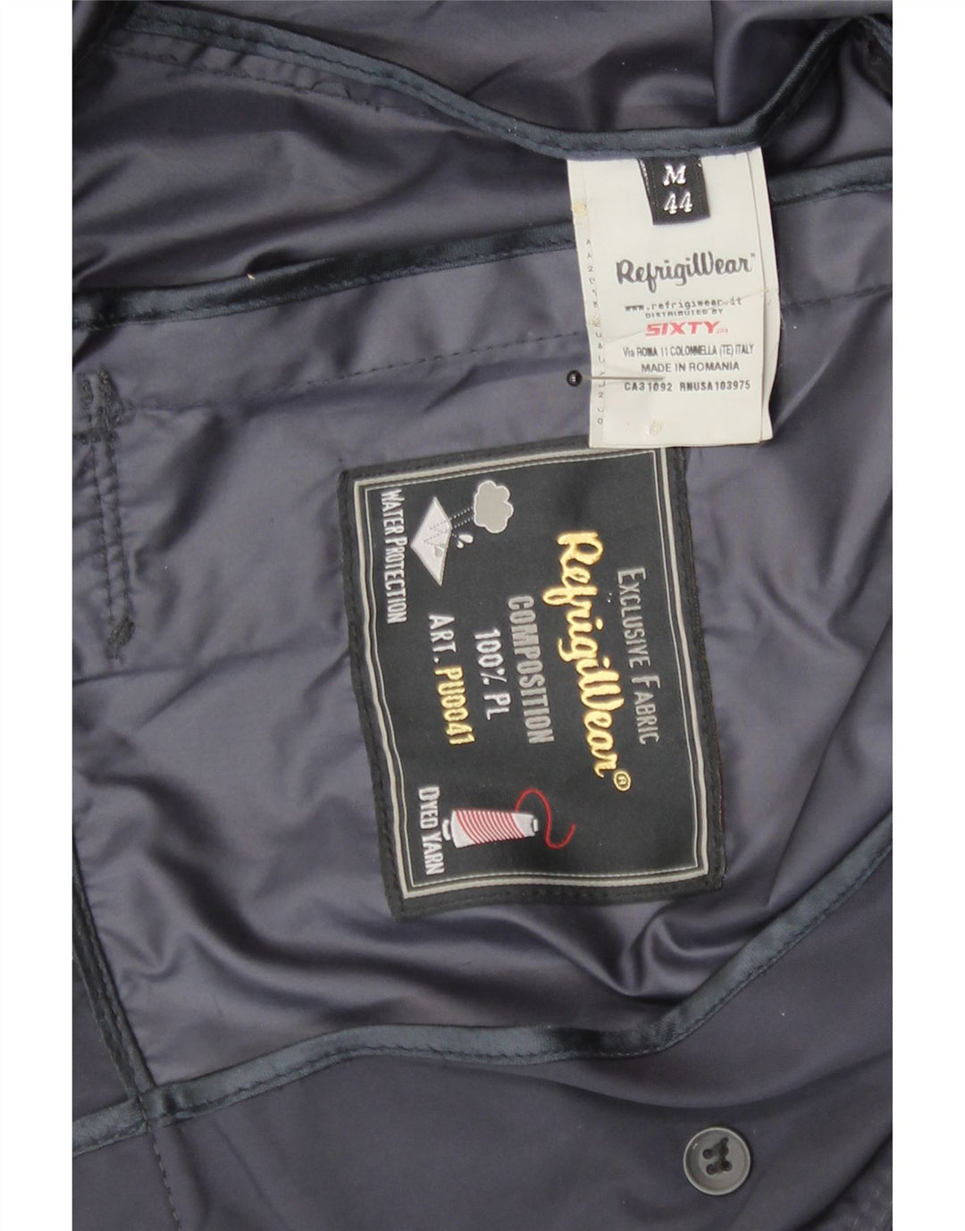 Trenci scurt pentru femei Refrigiwear UK 14 Poliester bleumarin mediu