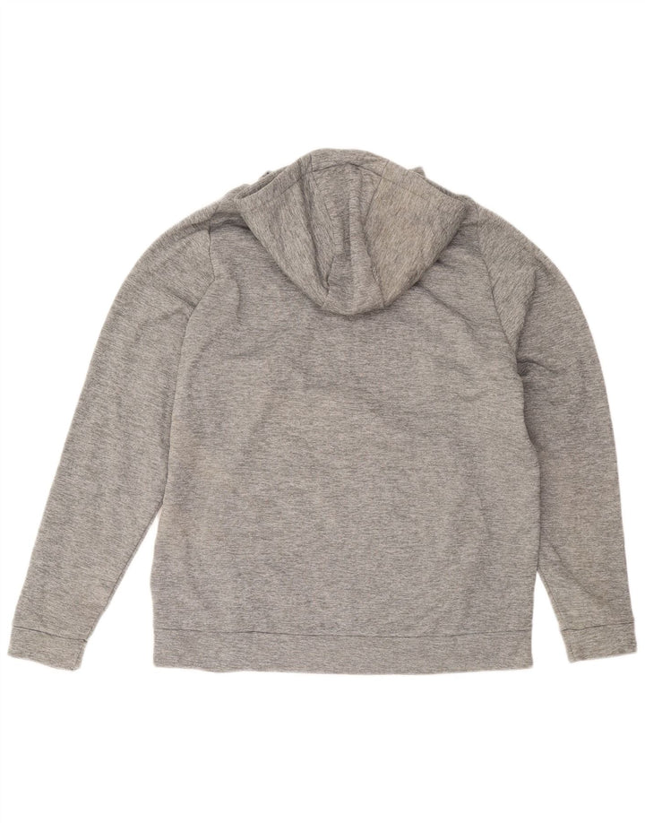 Pulover Nike pentru bărbați Dri Fit, cu fermoar, poliester mare, gri