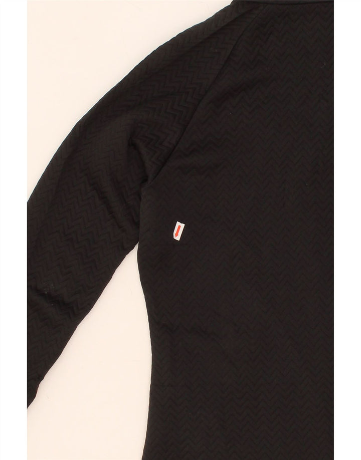 ADIDAS Womens Tracksuit Top Jacket UK 8/10 Small Black Chevron Polyester Vintage Adidas and Second-Hand Adidas from Messina Hembry 