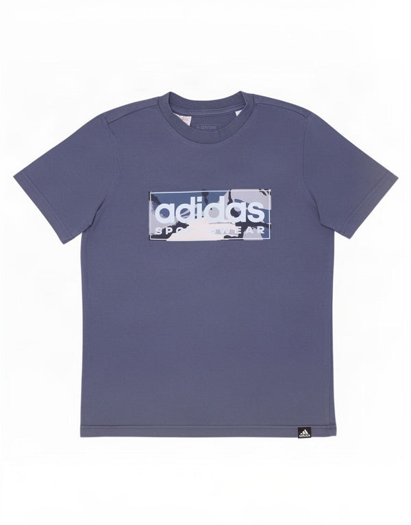 Tricou grafic Adidas pentru băieți Top 9-10 ani bumbac bleumarin