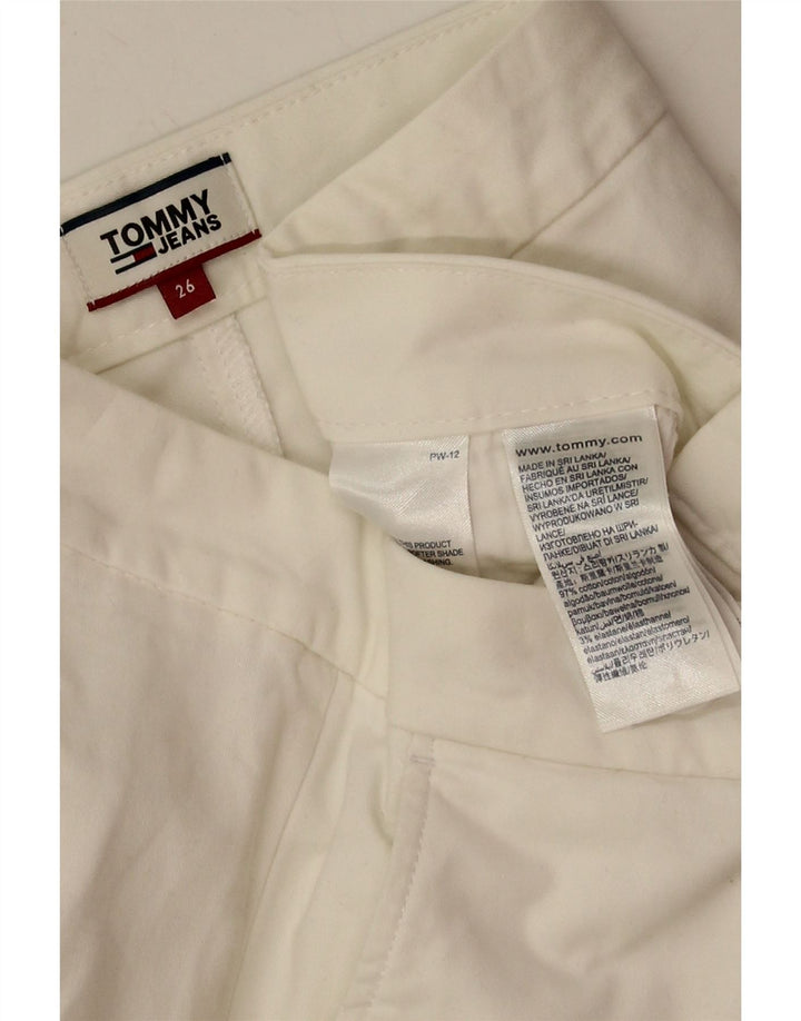 TOMMY HILFIGER Womens Chino Shorts W26 Small  White Cotton Vintage Tommy Hilfiger and Second-Hand Tommy Hilfiger from Messina Hembry 
