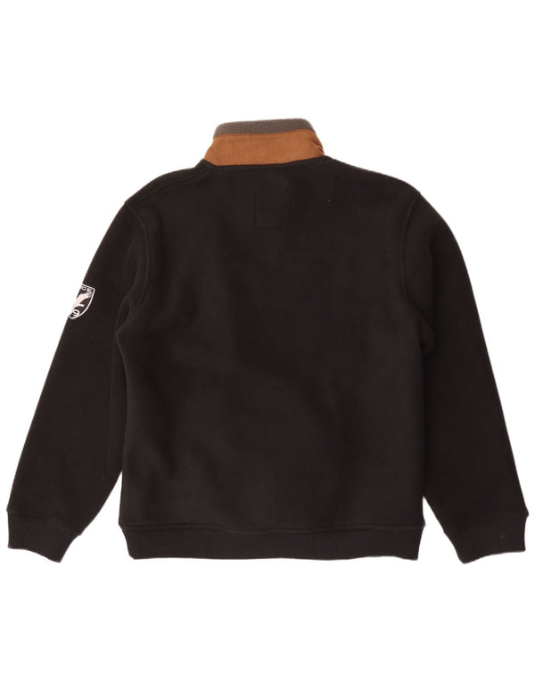 Jachetă fleece pentru bărbați Atlas pentru bărbați, mare, negru, poliester color bloc