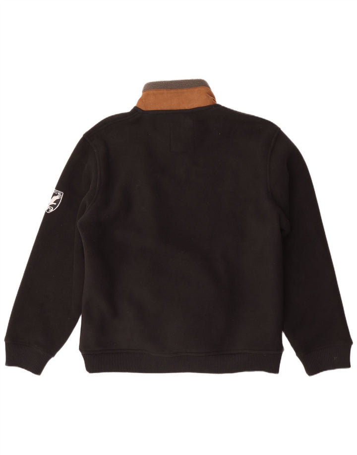 Jachetă fleece pentru bărbați Atlas pentru bărbați, mare, negru, poliester color bloc