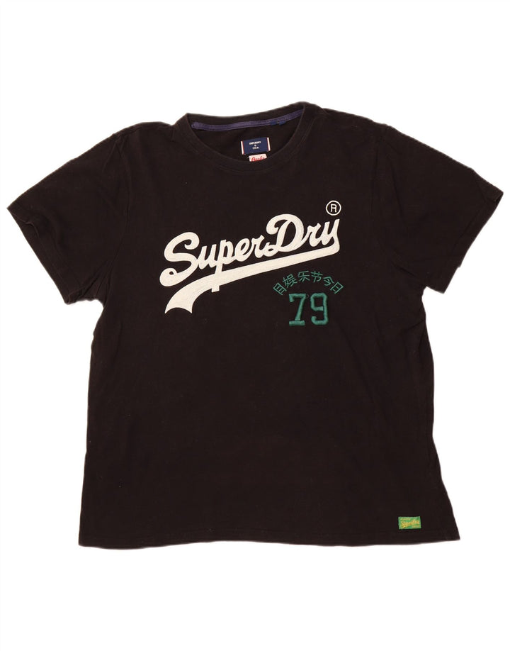 Tricou grafic pentru bărbați SUPERDRY Top 2XL bumbac negru