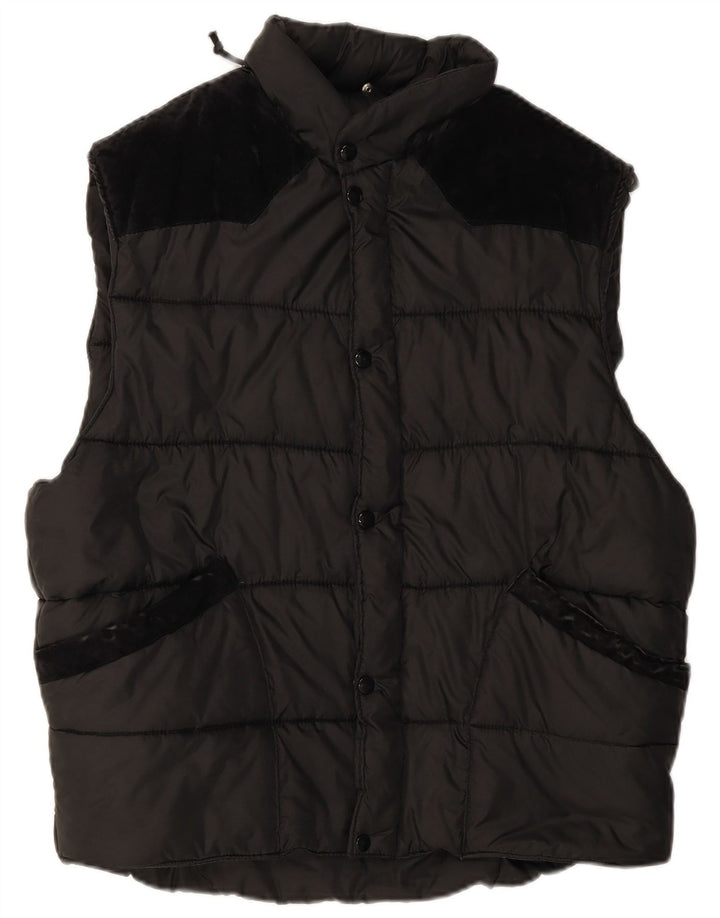 Gilet grafic căptușit pentru bărbați Casucci UK 38 Medium Black Poliamidă