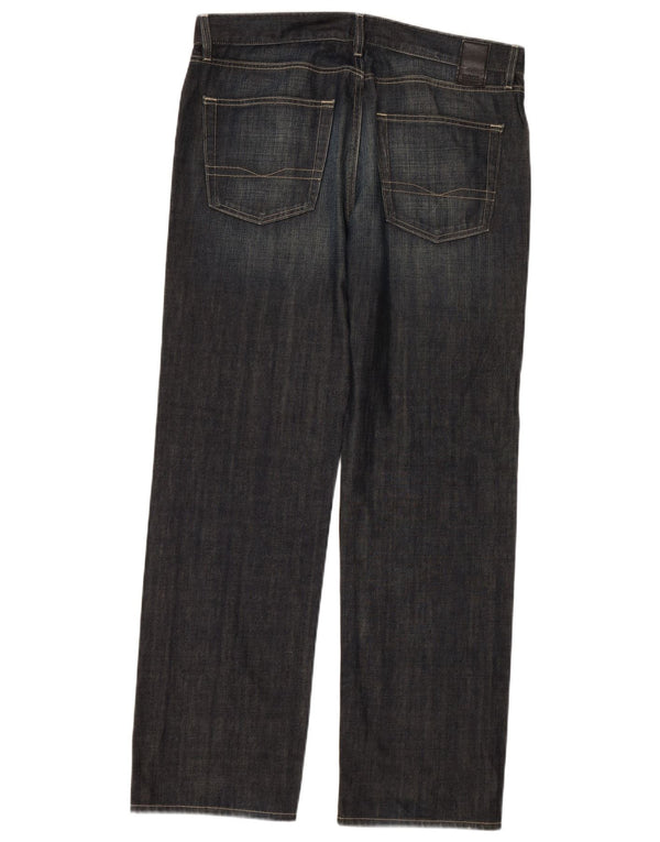 Blugi drepti pentru bărbați HUGO BOSS W36 L32 Bumbac bleumarin