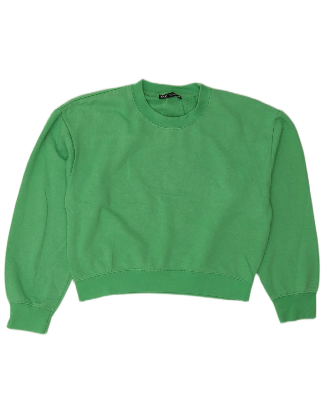 Pulover de hanorac oversize pentru femei Zara UK 10 Poliester verde mic