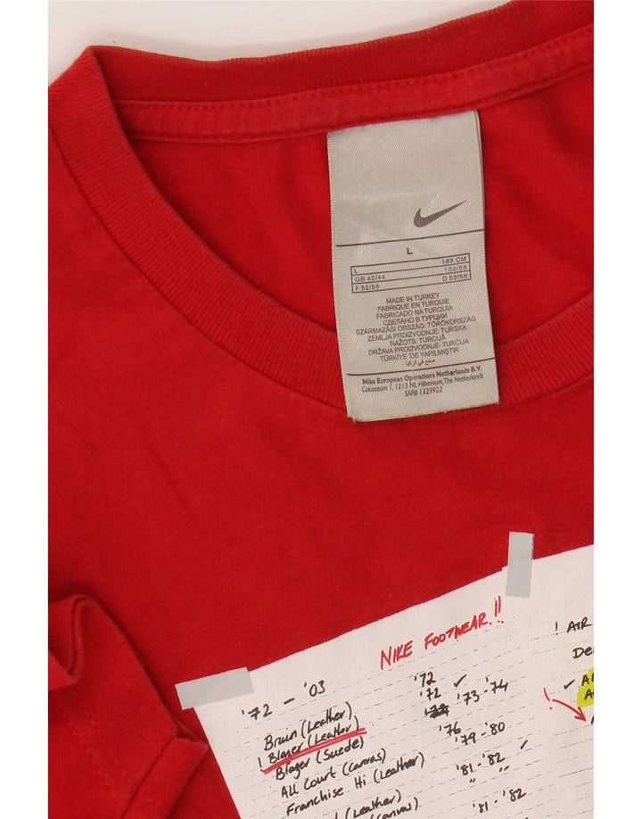 Tricou cu grafică obișnuită Nike pentru bărbați Top mare bumbac roșu