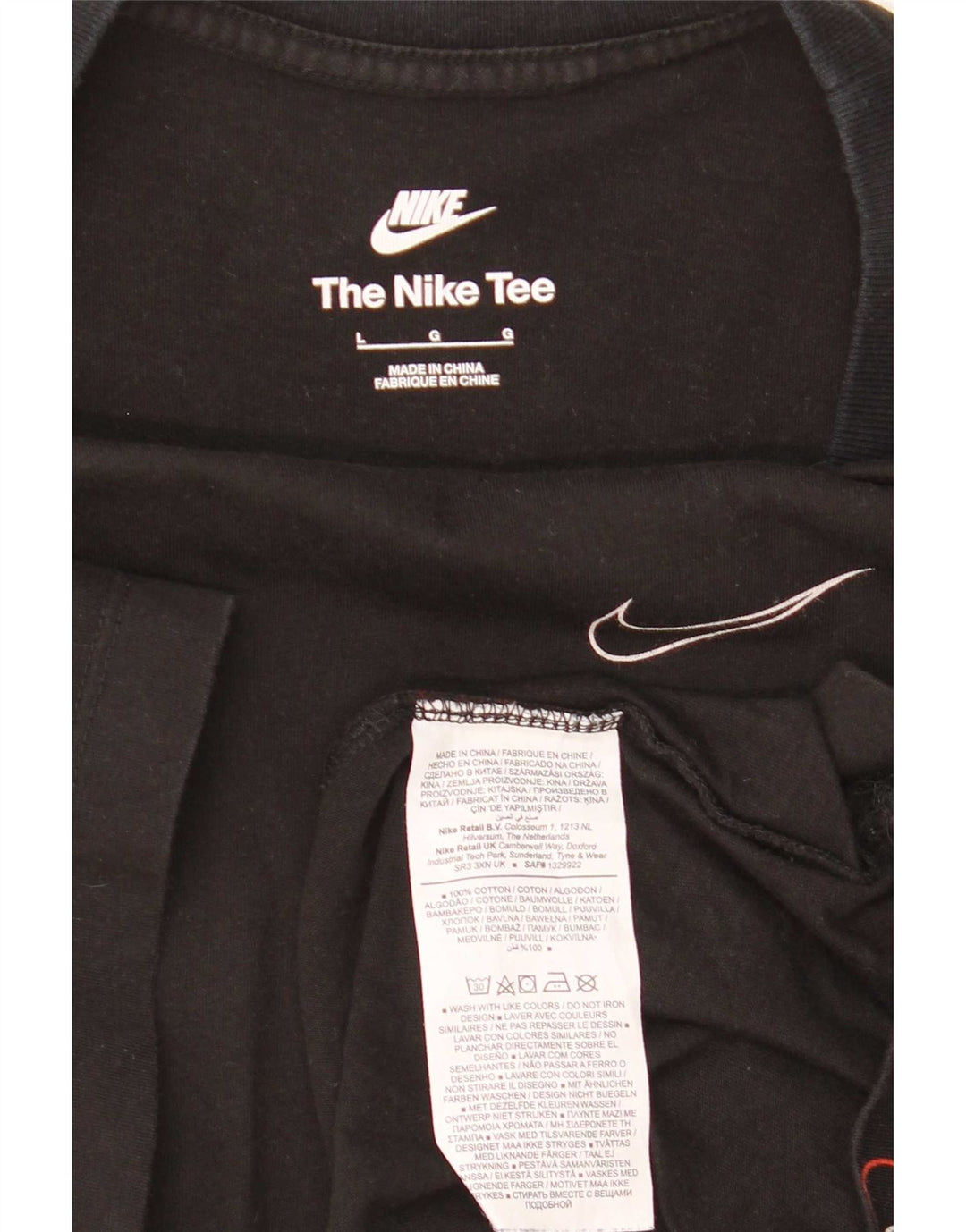 Tricou grafic Nike pentru bărbați Top mare din bumbac negru