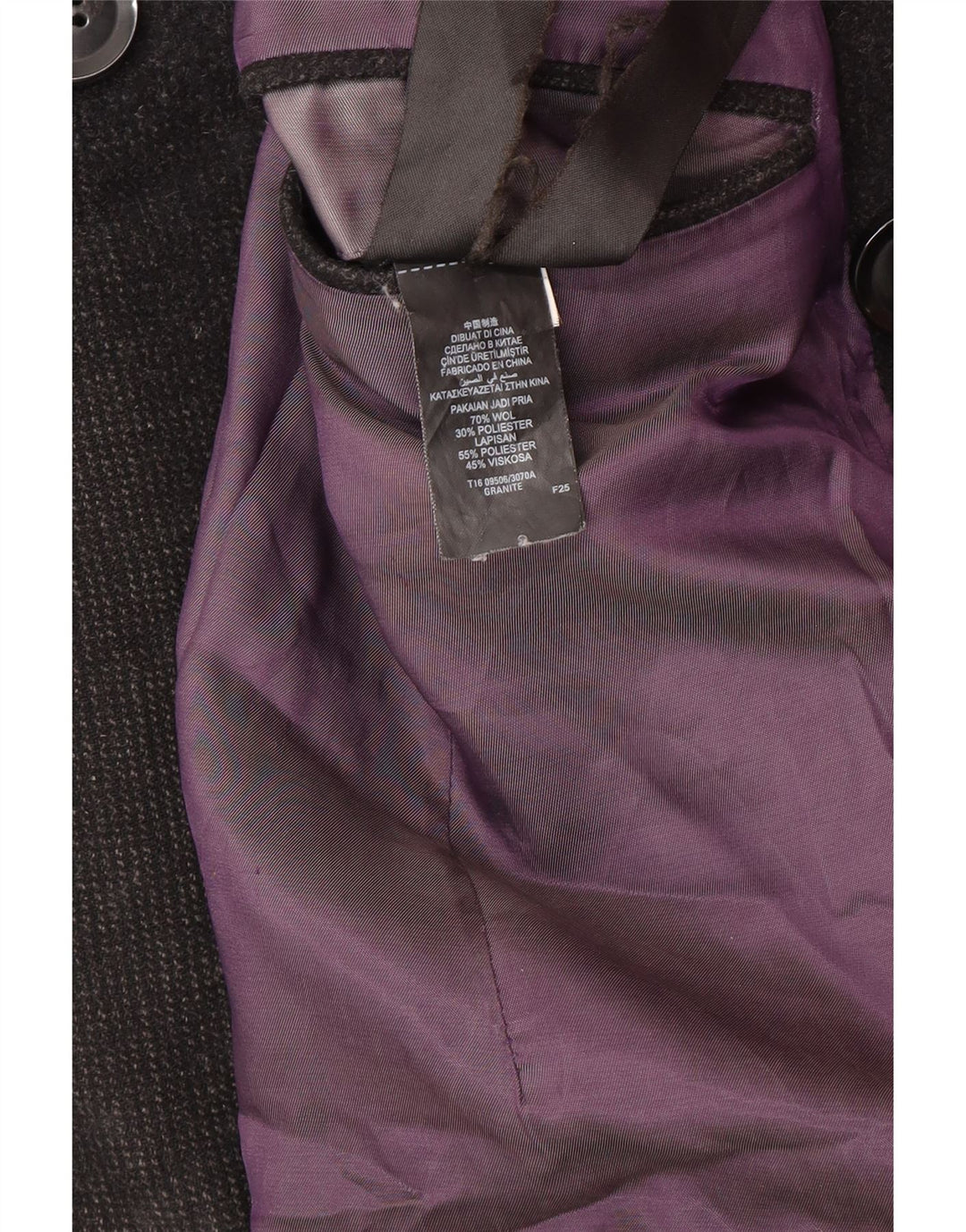 Palton pentru bărbați Marks & Spencer UK 38 Lână neagră medie