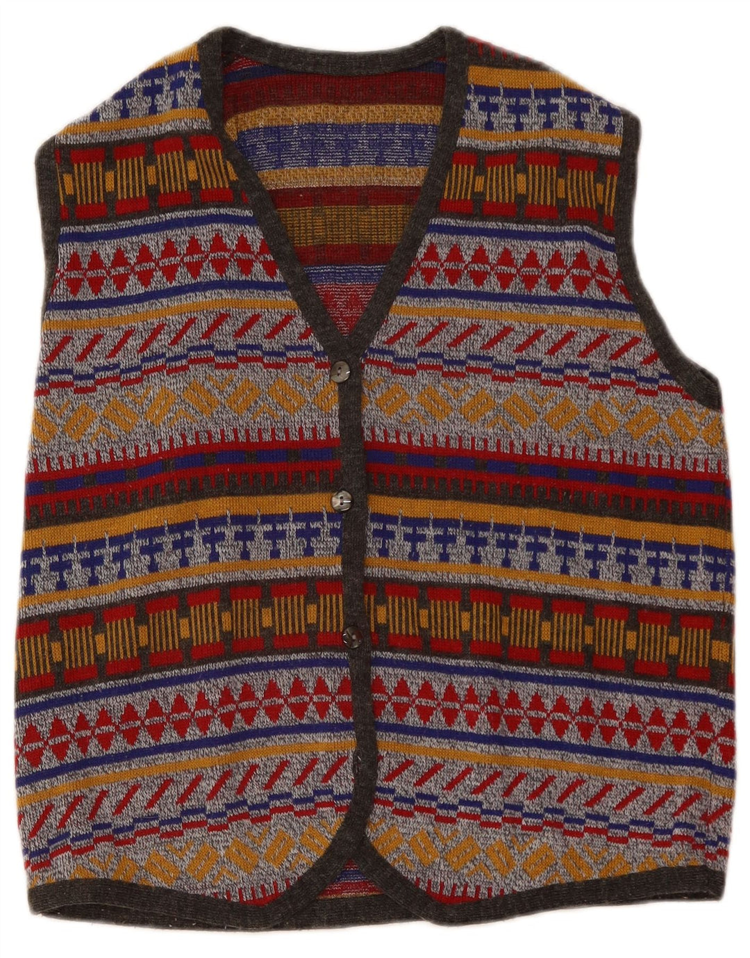 Vestă pentru femei VINTAGE UK 16, mare, multicoloră, Fair Isle