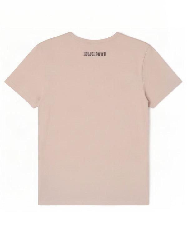 Tricou grafic Ducati pentru femei Top UK 14, mare, alb, bumbac