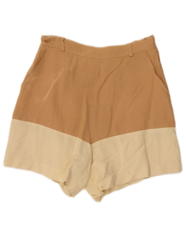 Max & Co. Pantaloni scurți casual pentru femei cu talie înaltă UK 10 Small W24 Brown Colorblock