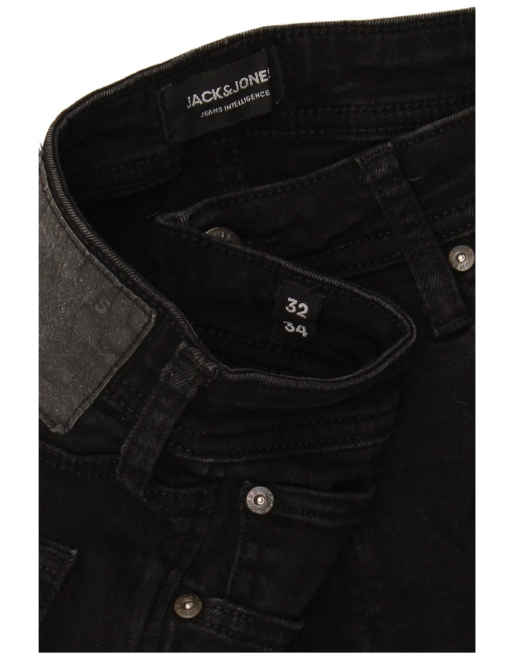 JACK & JONES Blugi skinny pentru bărbați W32 L34 negri